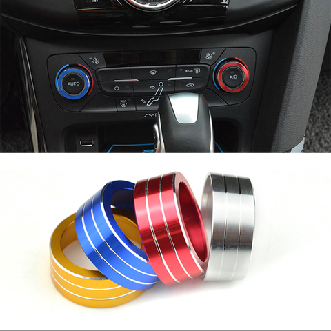 Para Ford Focus 3 MK3 2014, 2015, 2016, 2017 Sedan ST coche rueda reguadora de aire acondicionado de anillo accesorios de la cubierta del coche-estilo ► Foto 1/6