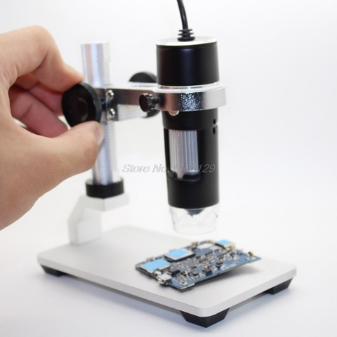 Microscopio aleación de aluminio elevar reducción etapa arriba mesa de apoyo soporte para USB Digital microscopio ► Foto 1/6
