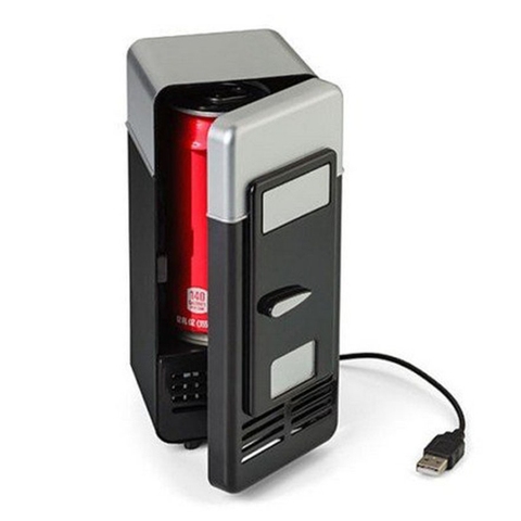 Nevera pequeña USB fría caída congelador nevera pequeña USB pequeño portátil Soda Mini refrigerador para coche negro ► Foto 1/6
