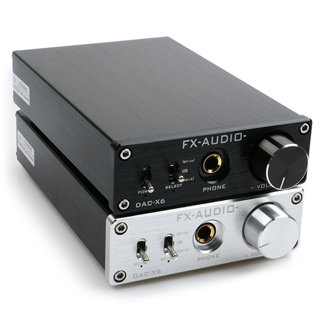 FX-AUDIO-decodificador de Audio Digital DAC-X6, MINI, HiFi 2,0, entrada DAC, USB/Coaxial/Salida Óptica RCA/amplificador 24Bit/96KHz DC12V ► Foto 1/5