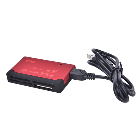 Lector de tarjetas de memoria todo en uno, 4 colores, USB externo, SD SDHC Mini Micro M2 MMC XD CF ► Foto 1/6