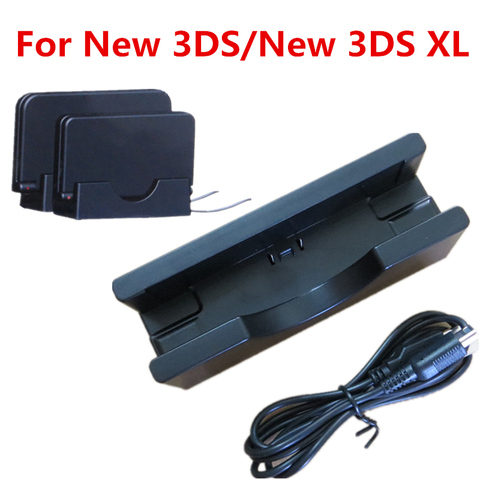 Negro ABS plástico USB Cable carga estación base escritorio soporte cargador para Nintend nueva 3DS/Nueva 3DS XL consola ► Foto 1/6