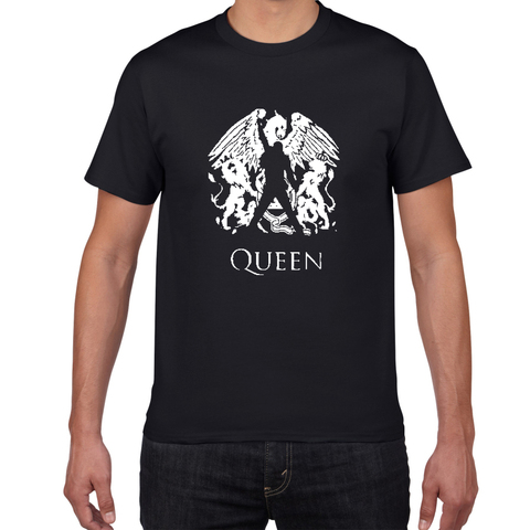 Camiseta de la Queen de Freddie Mercury para hombre, camisa Hipster de Hip-Hop y Rock, camisetas casuales de banda de Rock brillante, camisetas harajuku - Historial de precios y revisión