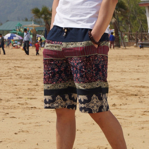 2022 verano nuevos hombres de las Bermudas pantalones cortos suelto recto Floral Hawaiano de ropa Casual pantalones cortos de hombre de marca ► Foto 1/6