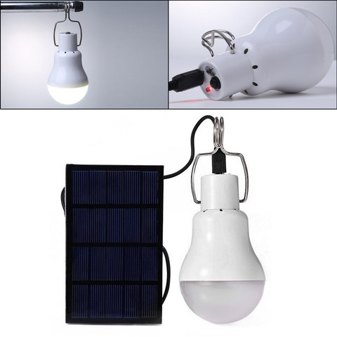 Nueva 15 W 130lm carga de energía Solar LED bombilla de luz de conservación de la energía portátil bombilla Led bombilla de luz de energía lámpara hogar al aire libre iluminación ► Foto 1/1