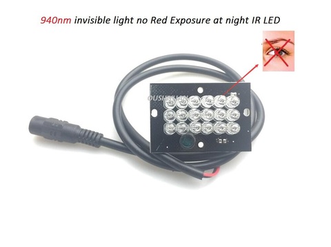 Panel iluminador infrarrojo para cámara de seguridad CCTV, LED de visión nocturna IR de 940nm, 18 Uds. ► Foto 1/6