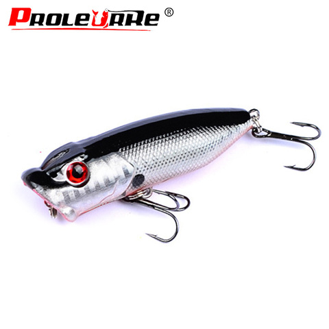 Proleurre-Señuelos de Pesca Popper, 65mm, 12g, cebo Crankbait, ojos 3D, Wobblers de agua superior, Isca Poper, Pesca aparejos de Pesca ► Foto 1/6