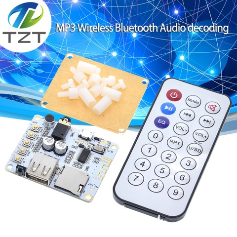 Placa receptora de Audio Bluetooth con ranura para tarjeta TF USB, decodificador de reproducción, A7-004 preamplificador de salida, módulo de música estéreo inalámbrico de 5V 2,1 ► Foto 1/6