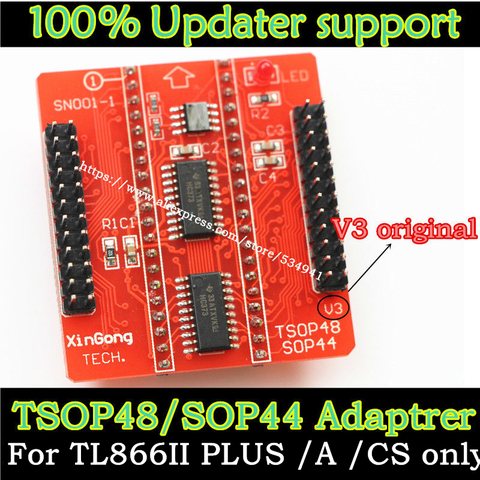 Adaptadores de base V3 para Minipro, adaptador de enchufe SOP44 TSOP48, TL866, TL866CS, TL866A, TL866II Plus, programador Universal, Original ► Foto 1/6