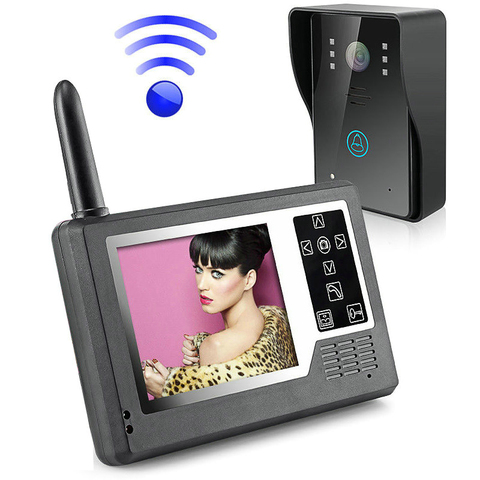 Sistema de intercomunicador de teléfono con puerta de timbre de vídeo inalámbrico con pantalla TFT de 3,5 