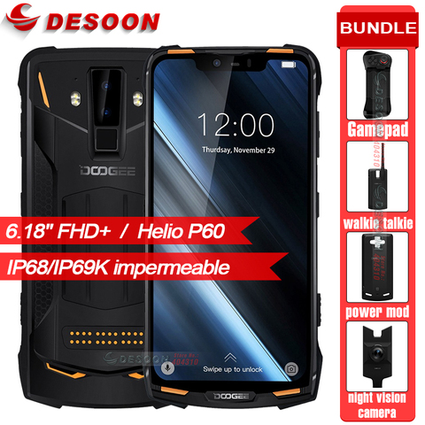 Original DOOGEE S90 IP68/IP69K impermeable a prueba de golpes a prueba de 5050 mAh 6,18 