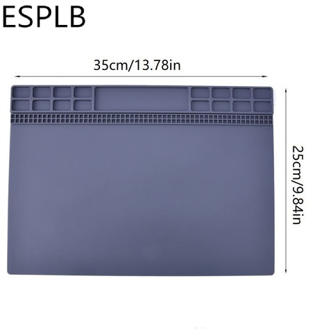ESPLB 350mm x 250mm de aislamiento de calor reparación trabajo Pad de escritorio estación plataforma de silicona BGA Estación de soldadura Mat caliente arma de mantenimiento ► Foto 1/6