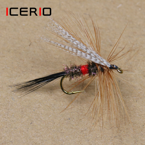 ICERIO-moscas secas real Wulff, señuelos de pesca con mosca de trucha, 8 Uds. ► Foto 1/3