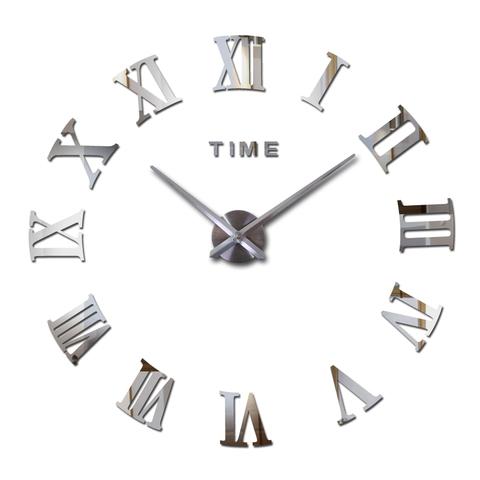 Reloj de cuarzo de moda popular decoración para el hogar venta limitada 3d gran espejo diy Reloj de pared real moderno diseño habitación regalo envío gratis ► Foto 1/6