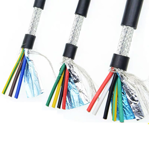 Cable blindado de 5 metros, cable de control de cable blindado RVVP de cobre puro, 18awg, 2/3/4/5/6/7/8 core, 20AWG ► Foto 1/5