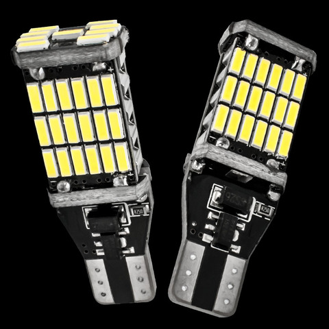 2 uds T15 921 W16W 45 SMD 4014 LED Auto lámpara adicional CANBUS NO ERROR luces de marcha atrás coche luz diurna blanca cc 12V 2X ► Foto 1/6