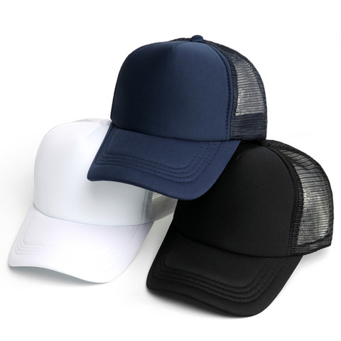 2022 blanco sombrero de malla tapas de los hombres transpirables de verano gorra de béisbol de malla de las mujeres de moda negro sombrero de camionero Hip Hop hueso ► Foto 1/4