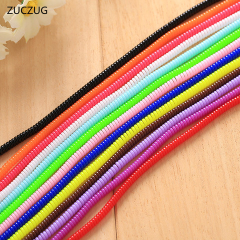 ZUCZUG 3 unids 60 cm espiral Cable Protector envoltura Cable Enrollador para USB cargador Cable Animal lindo organizador para Cable de datos auriculares ► Foto 1/6