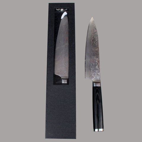 Damasco auténtico de 8 pulgadas, cuchillo de chef de cuchillo de acero de Damasco, VG-10 de 71 capas, Japón, acero de Damasco, herramientas de cocina, venta al por mayor ► Foto 1/1