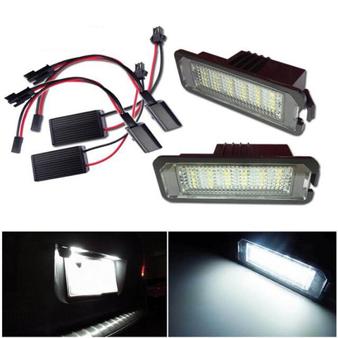 2 uds 24SMD luz LED de matrícula para VW Golf 6 VI 5 V GTI Passat B6 CC para asiento Leon Altea para Skoda Superb ► Foto 1/6