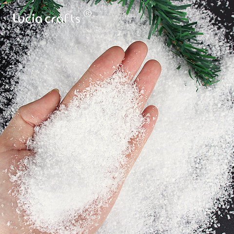 20g aprox. 1mm decoración de Navidad Artificial plástico seco nieve en polvo regalo de Navidad Fiesta casera DIY nieve escena Props suministro X0105 ► Foto 1/5
