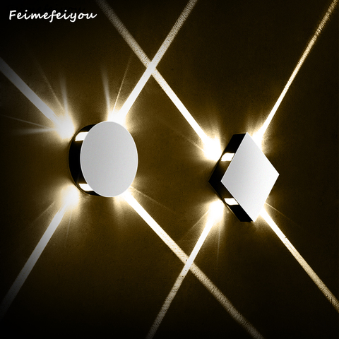 Feimefeiyou moderno pasillo creativo cuadrado redondo lámpara de pared dormitorio corredor escalera hotel proyecto luz LED de interior ► Foto 1/6