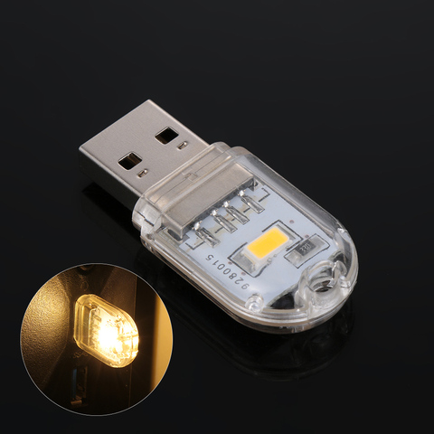 1 Pza minilámpara USB LED de luz nocturna llavero de lectura Led Bombilla de libro para portátil banco de energía ordenador portátil bombilla de Camping ► Foto 1/6