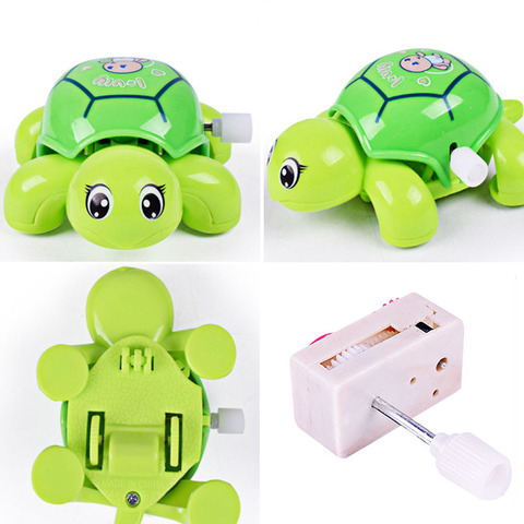 Mini tortuga mecánica de juguete para niños, tortuga Pequeño Animal de plástico, Color aleatorio educativo de juguete, 1 unidad ► Foto 1/6