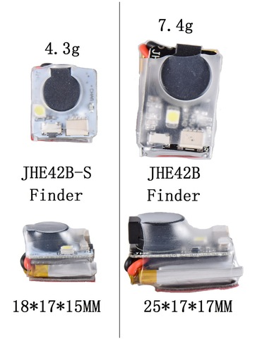 Finder JHE42B JHE42B_S 5V, rastreador de zumbador súper ruidoso, 110dB con alarma de zumbador LED para Dron de carreras con visión en primera persona, controlador de vuelo ► Foto 1/6