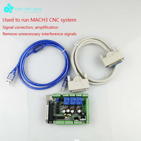CNC Mach3 placa de interfaz 4 eje 6 eje 0-10pwm velocidad del husillo tarjeta de control de máquina de grabado ► Foto 1/4