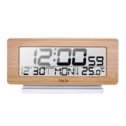 Reloj despertador Digital electrónico multifunción, calendario de temperatura y tiempo, relojes de mesa de escritorio con diseño moderno ► Foto 1/6
