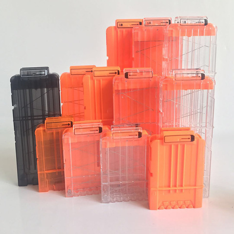 Dardos redondos de repuesto para pistola de juguete Nerf n-strike, 12 revistas de plástico, Clip de proyectil blando, naranja ► Foto 1/2