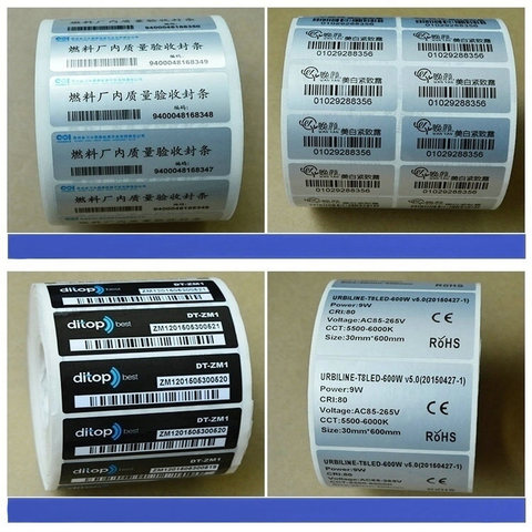 Adhesivo de etiqueta personalizada, pegatina de sellado de número de serie impresa, logotipo impreso, transparente ► Foto 1/2