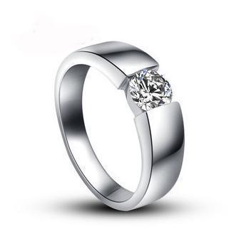 Mejor venta 925 de plata esterlina zirconio Super brillante hombre anillos de dedo al por mayor de la joyería regalo de boda, envío de la gota ► Foto 1/4