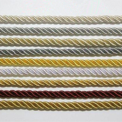 9 colores cuerda trenzada tres hebras de cordón para cojín almohada bolsa sofá silla accesorios decorativos 8mm diámetro 1 bale = 5 M ► Foto 1/6
