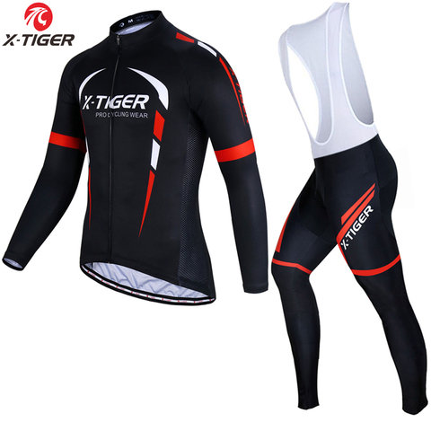 X-tiger Invierno Polar ciclismo Jersey conjunto de manga larga bicicleta de montaña ropa térmica polar carrera bicicleta ciclismo ropa ► Foto 1/6