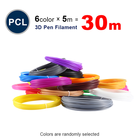 Filamento PCL de 1,75mm para impresora 3d bolígrafo 3d de 1,75mm, de plástico, de 20 colores, bolígrafos 3d abs de seguridad ambiental ► Foto 1/4