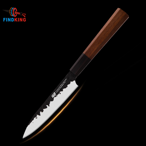 FINDKING-manija octogonal japonesa de acero revestido, 5 pulgadas, cuchillo de cocina para fruta, cuchillos de utilidad ► Foto 1/6