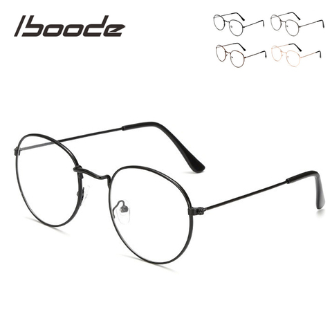 Iboode-gafas de lectura redondas y de Metal para hombre y mujer, anteojos de lectura Unisex con marco dorado, negro y plateado + 1,0, 1,5, 2,0, 2,5, 3,0, 3,5, 4 ► Foto 1/6