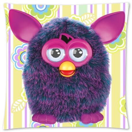 Funda de almohada personalizada de Furby con flores, de algodón, con cremallera, decorativa, individual, tamaño estándar 45x45 cm (lados dobles) ► Foto 1/1