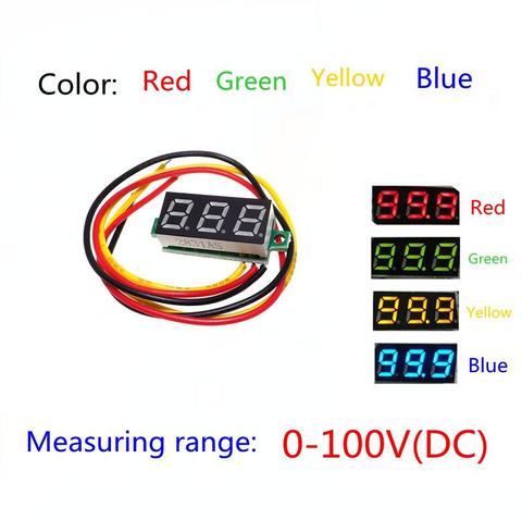 Mini voltímetro digital rojo de precisión de segunda línea dc cabeza de voltímetro digital LED DC4.5V-30V de 0,28 pulgadas ► Foto 1/1