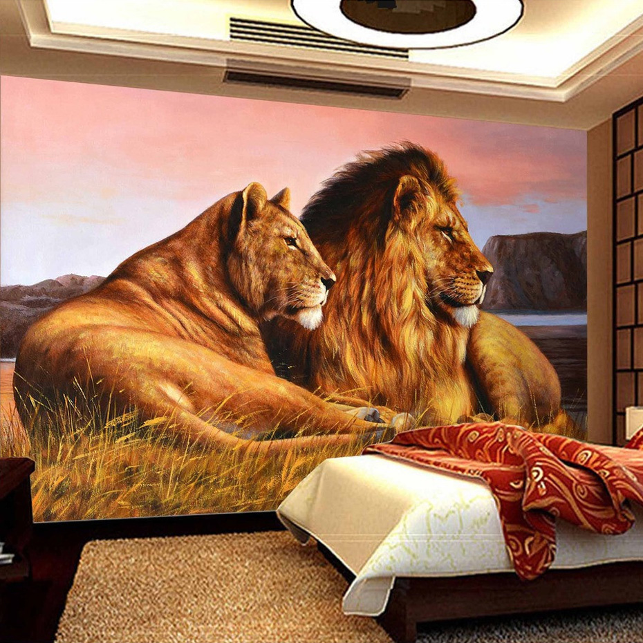  Murales de pared paisaje pared pintura diente de león 3d papel  pintado mural paredes dormitorio sala de estar TV telón de fondo Fresco :  Herramientas y Mejoras del Hogar