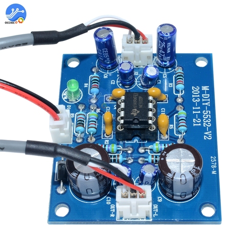 Placa amplificadora estéreo NE5532 OP-AMP, módulo de amplificador de altavoz HIFI, placa de Control, circuito, desarrollo de sonido para Arduino ► Foto 1/6