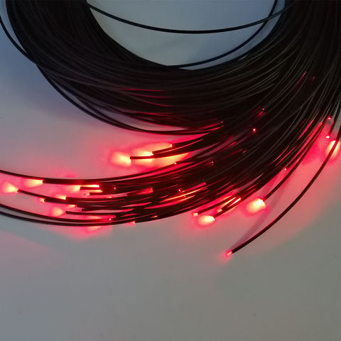 Cable de iluminación de fibra óptica PMMA, 2mm, con revestimiento de PVC, solución impermeable, 2 m/lote ► Foto 1/6