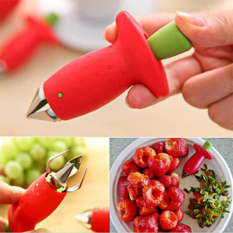 Utensilios de cocina para tallos de tomate, cortador de frutas, cuchillo para fresas, tallo, hojas, cortador de frutas ► Foto 1/6
