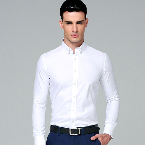 2022 nuevo alta calidad camisa para combinación algodón hombres Vestido de manga larga Casual de negocios Masculina Camisas ► Foto 1/6