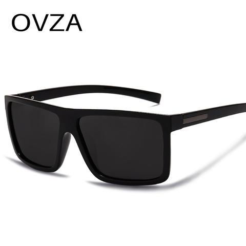 OVZA hombres gafas de sol polarizadas plana gafas de sol 2022, diseñador de marca, gafas de sol de conducción masculino de alta calidad estilo rectángulo ► Foto 1/6