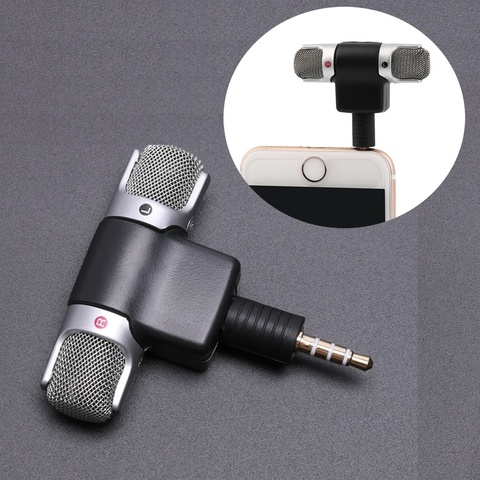 Mini micrófono Jack de 3,5mm, micrófono estéreo para grabar teléfono móvil, micrófono de entrevista de estudio para smartphone ► Foto 1/6