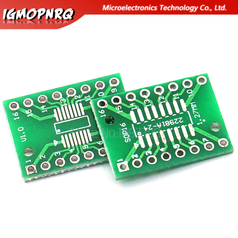 10 Uds TSSOP16 SSOP16 SOP16 transferencia a DIP16 IC enchufe adaptador conversor junta para adaptadores de placa de 0,65mm 1,27mm ► Foto 1/1