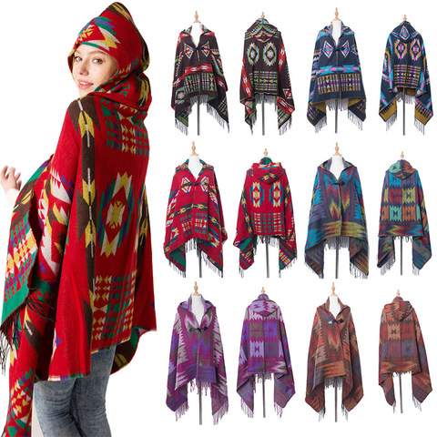 Mingjiebihuo-chal grueso y cálido para mujeres y niñas, nueva moda de otoño e invierno, poncho personalizado para vacaciones, bufanda ► Foto 1/6